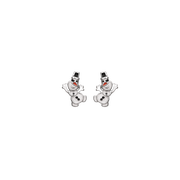 Snowman earrings in enamel and sterling silver (925)